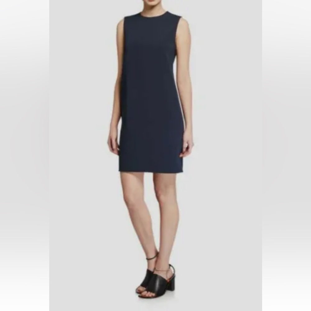 Theory Navy Sleeveless Shift Dress